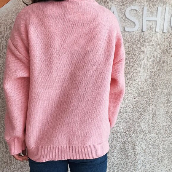 Cherry Round Neck Long Sleeve Sweater - Picture 16 of 16